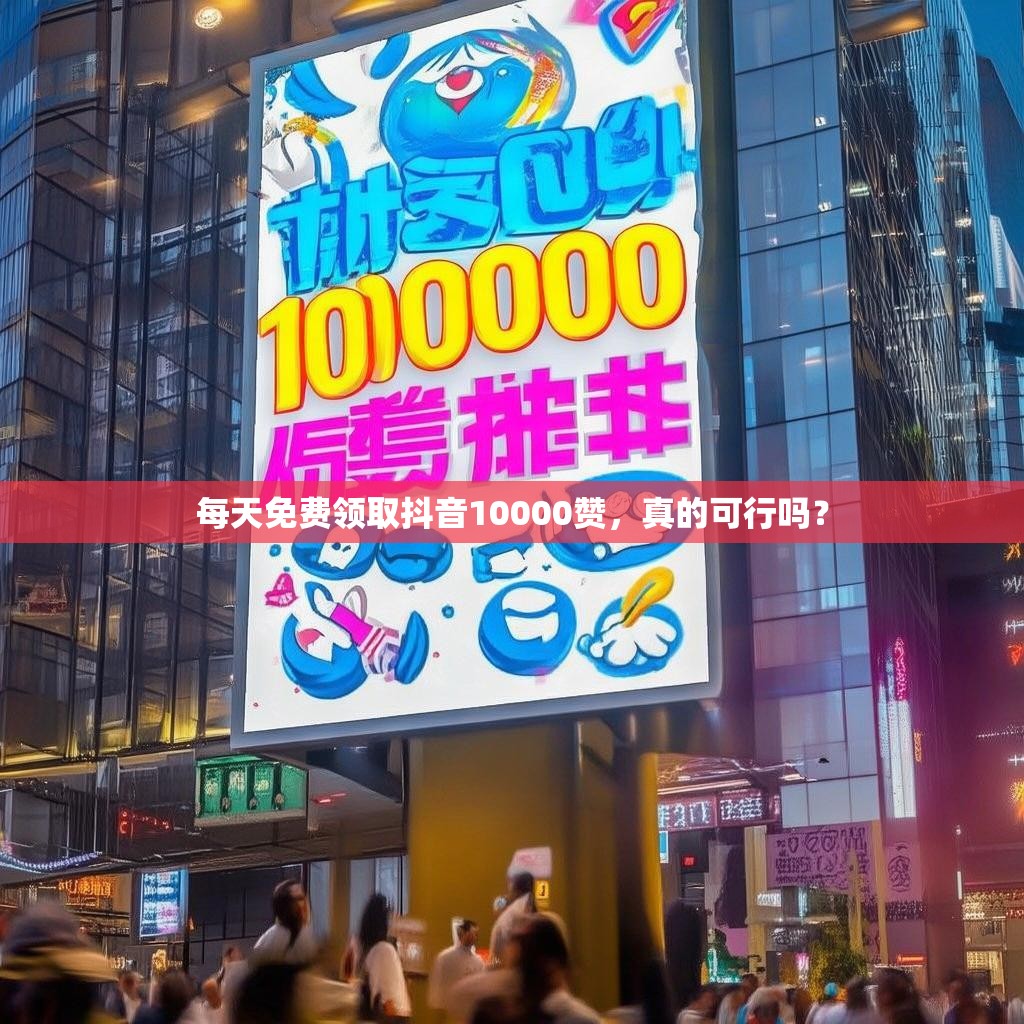 每天免费领取抖音10000赞，真的可行吗？