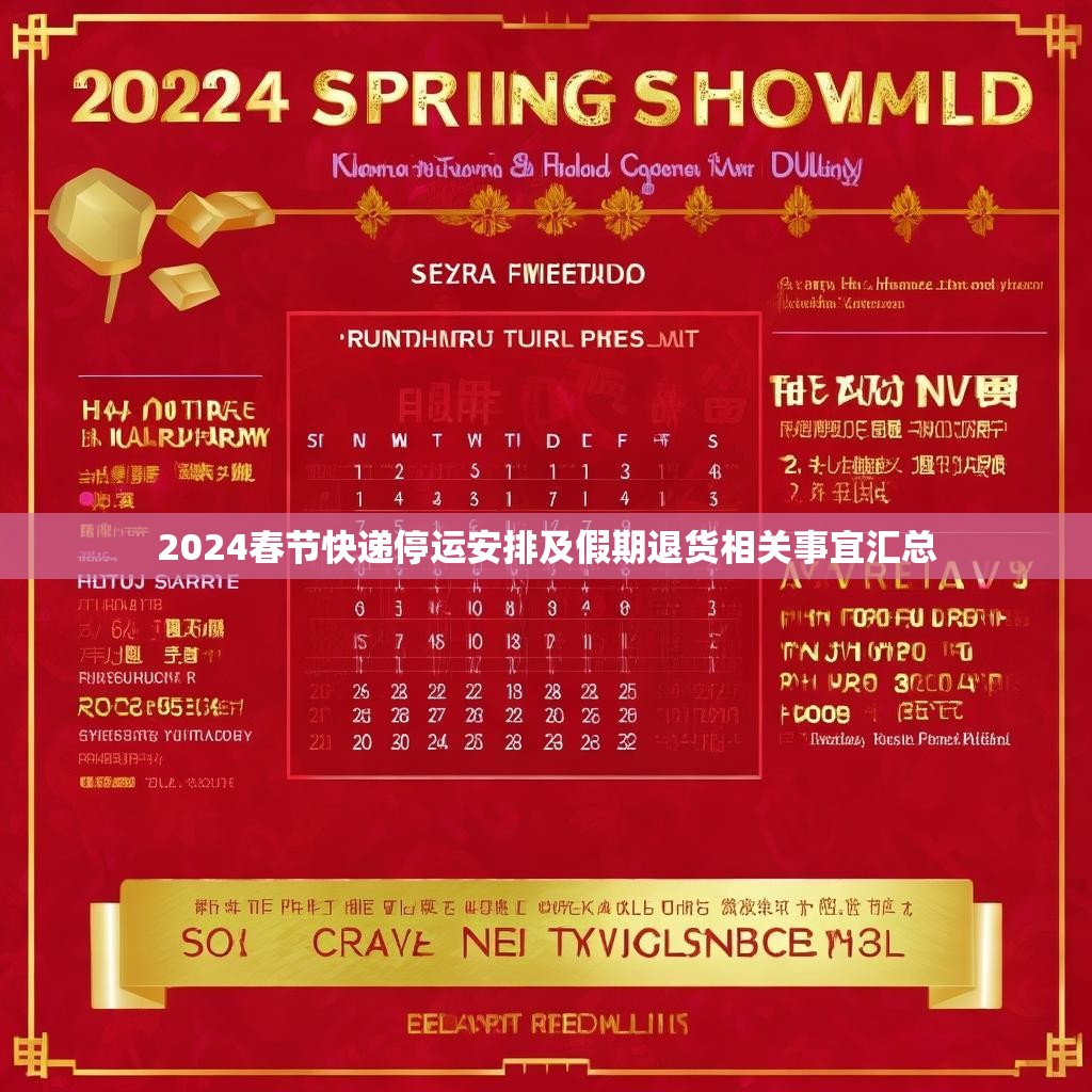 2024春节快递停运安排及假期退货相关事宜汇总