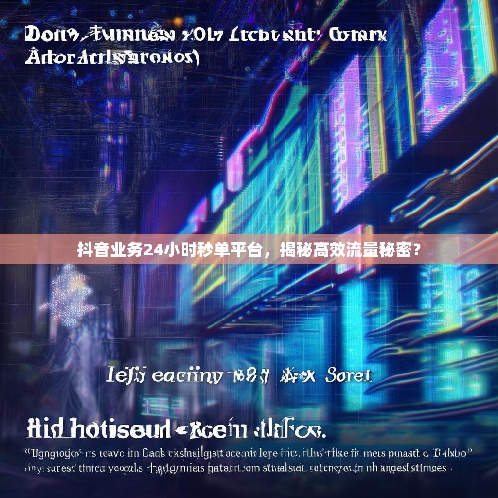 抖音业务24小时秒单平台，揭秘高效流量秘密？