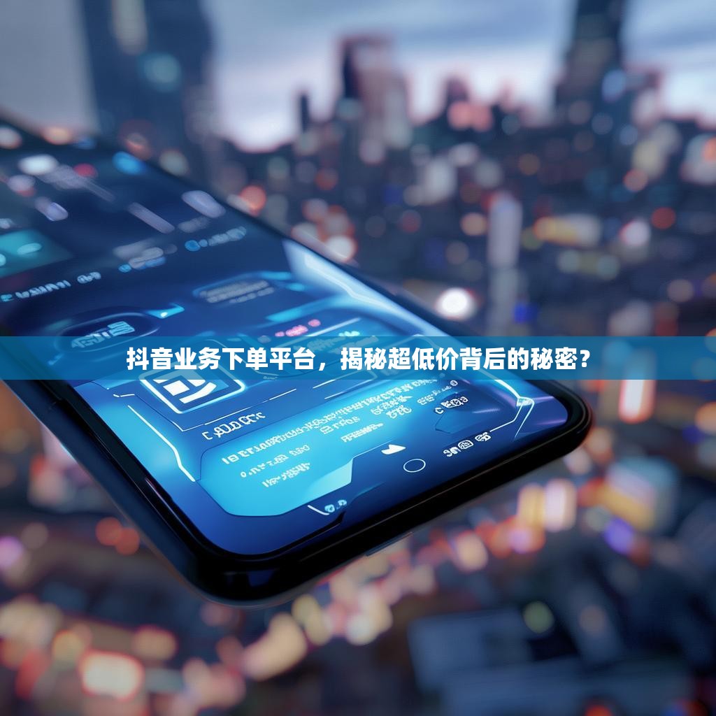 抖音业务下单平台，揭秘超低价背后的秘密？
