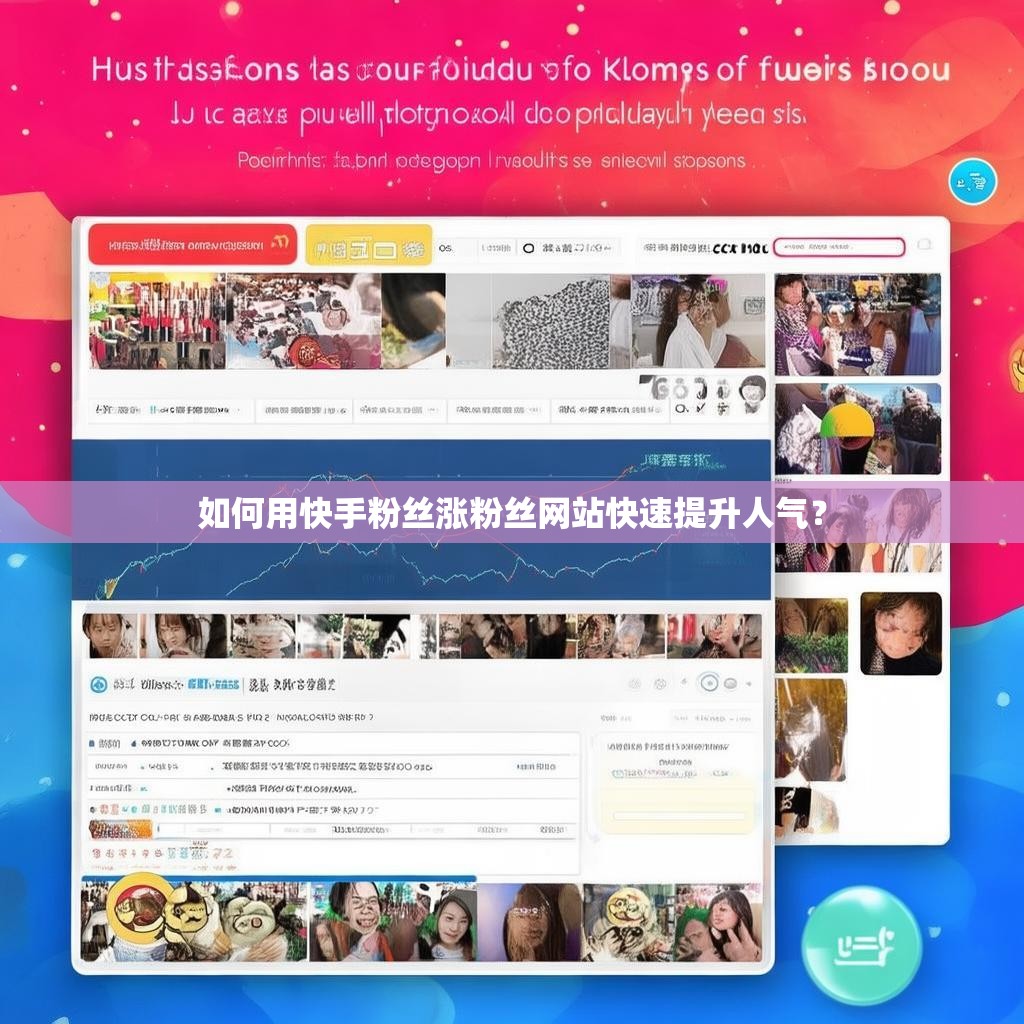 如何用快手粉丝涨粉丝网站快速提升人气?