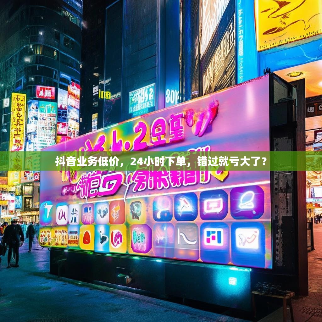 抖音业务低价，24小时下单，错过就亏大了？