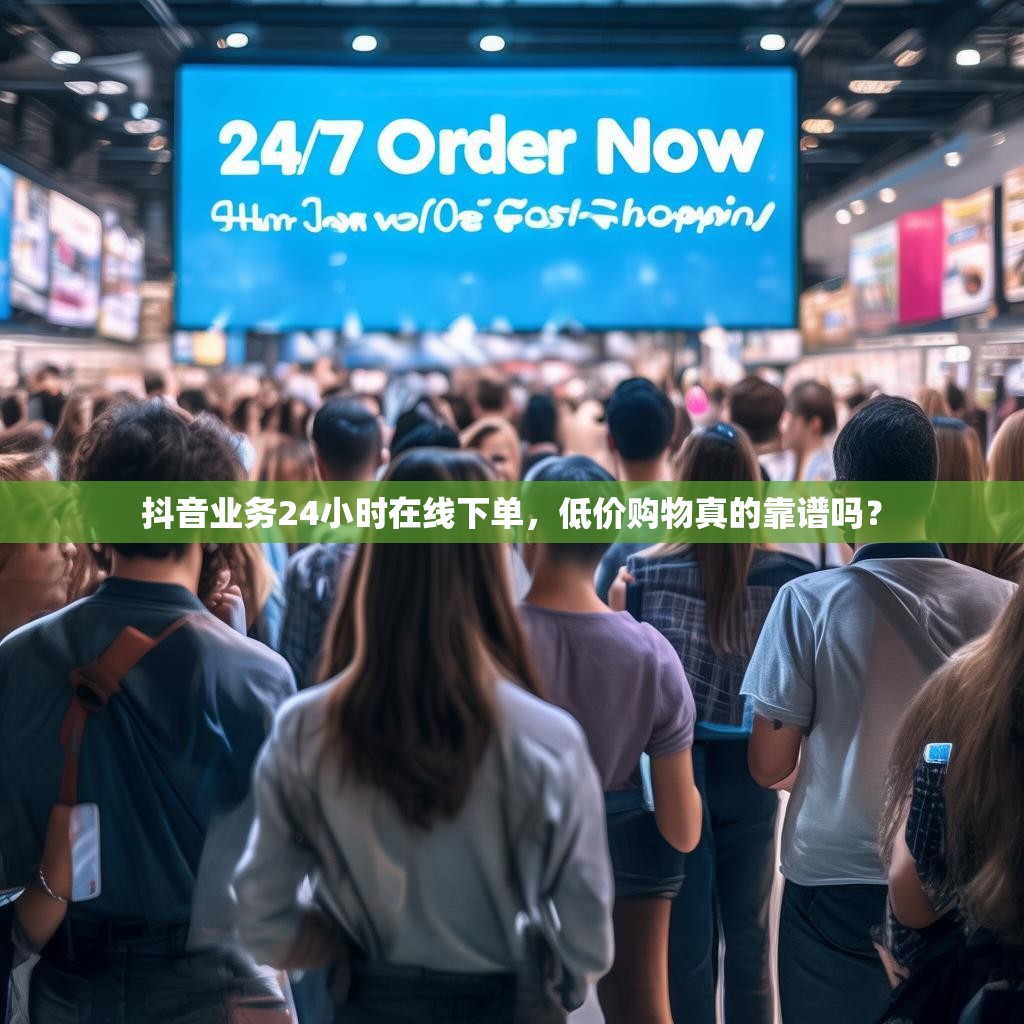 抖音业务24小时在线下单，低价购物真的靠谱吗？