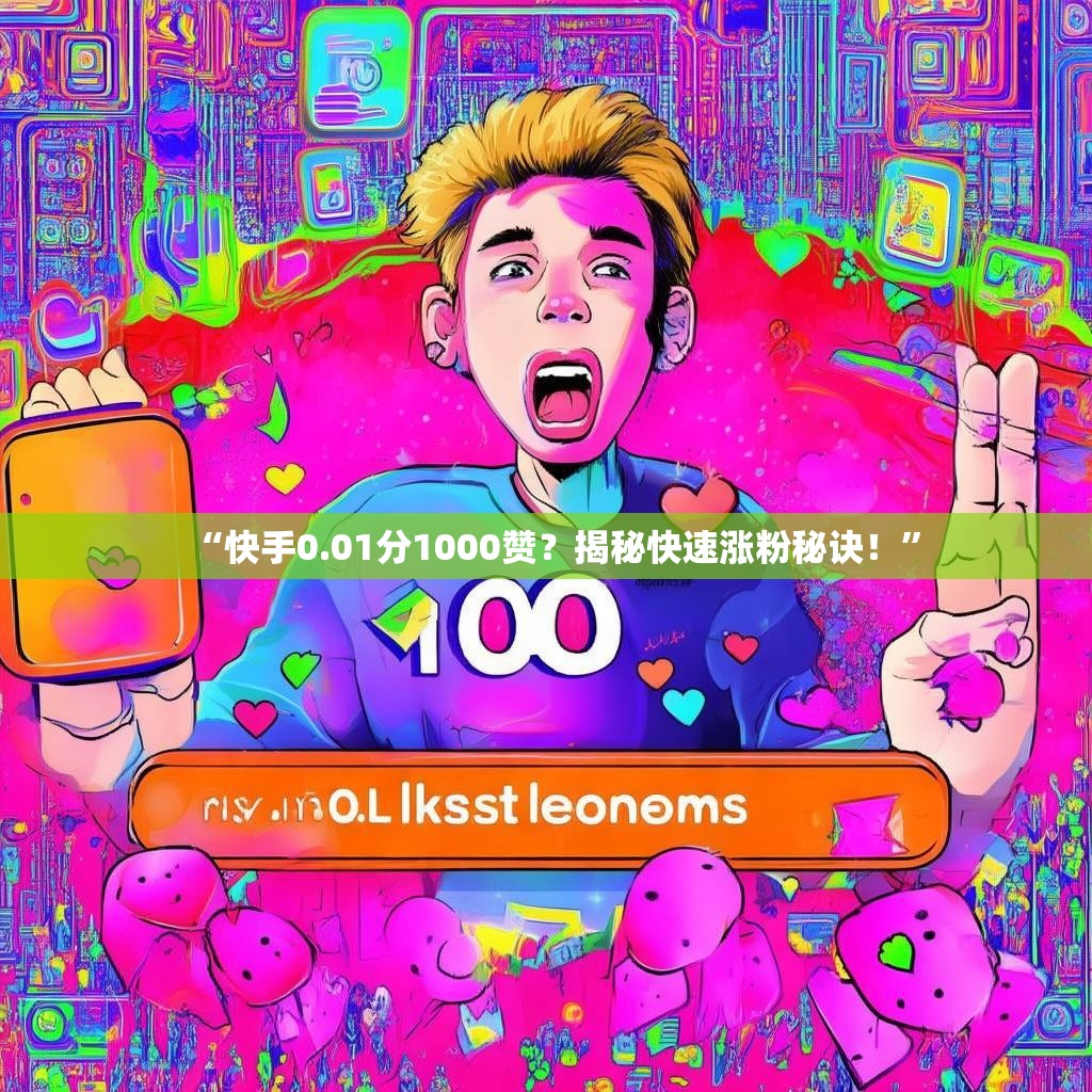 “快手0.01分1000赞？揭秘快速涨粉秘诀！”